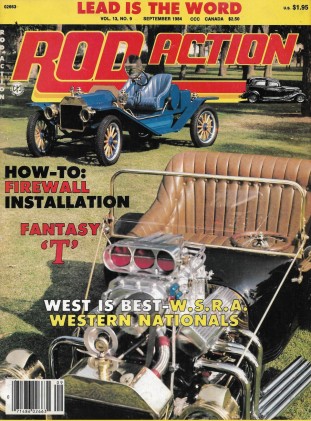 ROD ACTION 1984 SEPT - FIREWALL INSTALL,'15 MODEL T, '29 ROADSTER, '34 ROADSTER